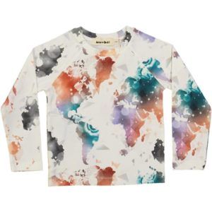 long-sleeved kids t-shirt, organic_cotton, world map print